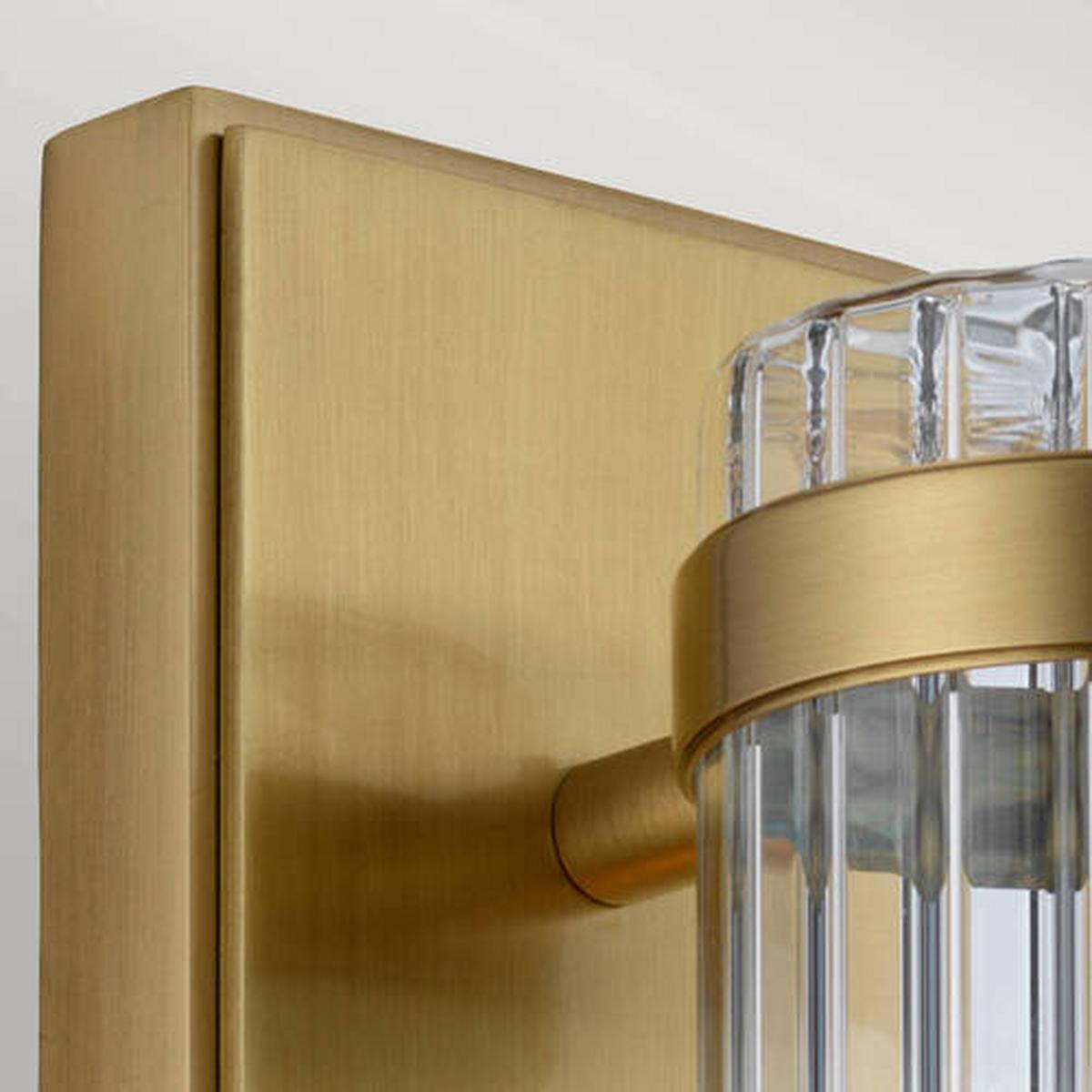 Kupaonska Zidna Svjetiljka Qn-Wellington1-Ab - boje mjeda, Design, staklo/metal (8.1/40/12.1cm) - Elstead Lighting