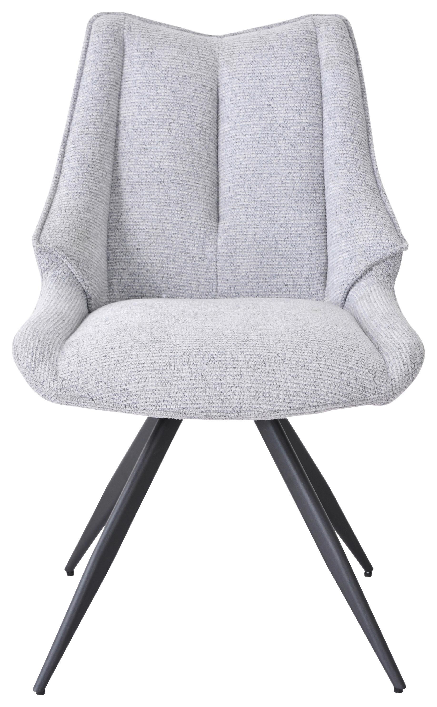 Scaun AVA - negru/gri, Design, metal/textil (57/90,5/64,5cm) - Premium Living