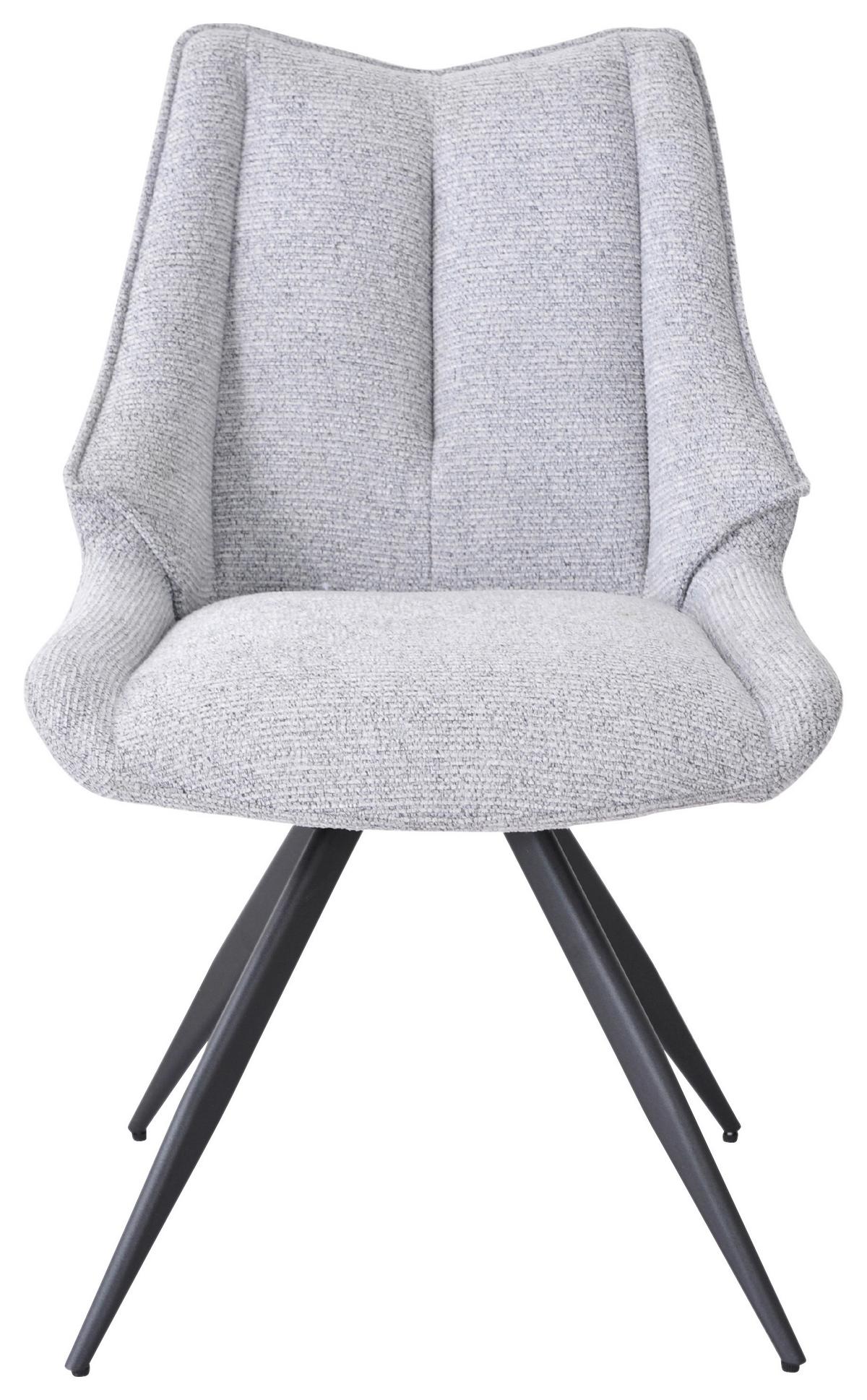 Stolica Ava - siva/crna, Design, metal/tekstil (57/90,5/64,5cm) - Premium Living