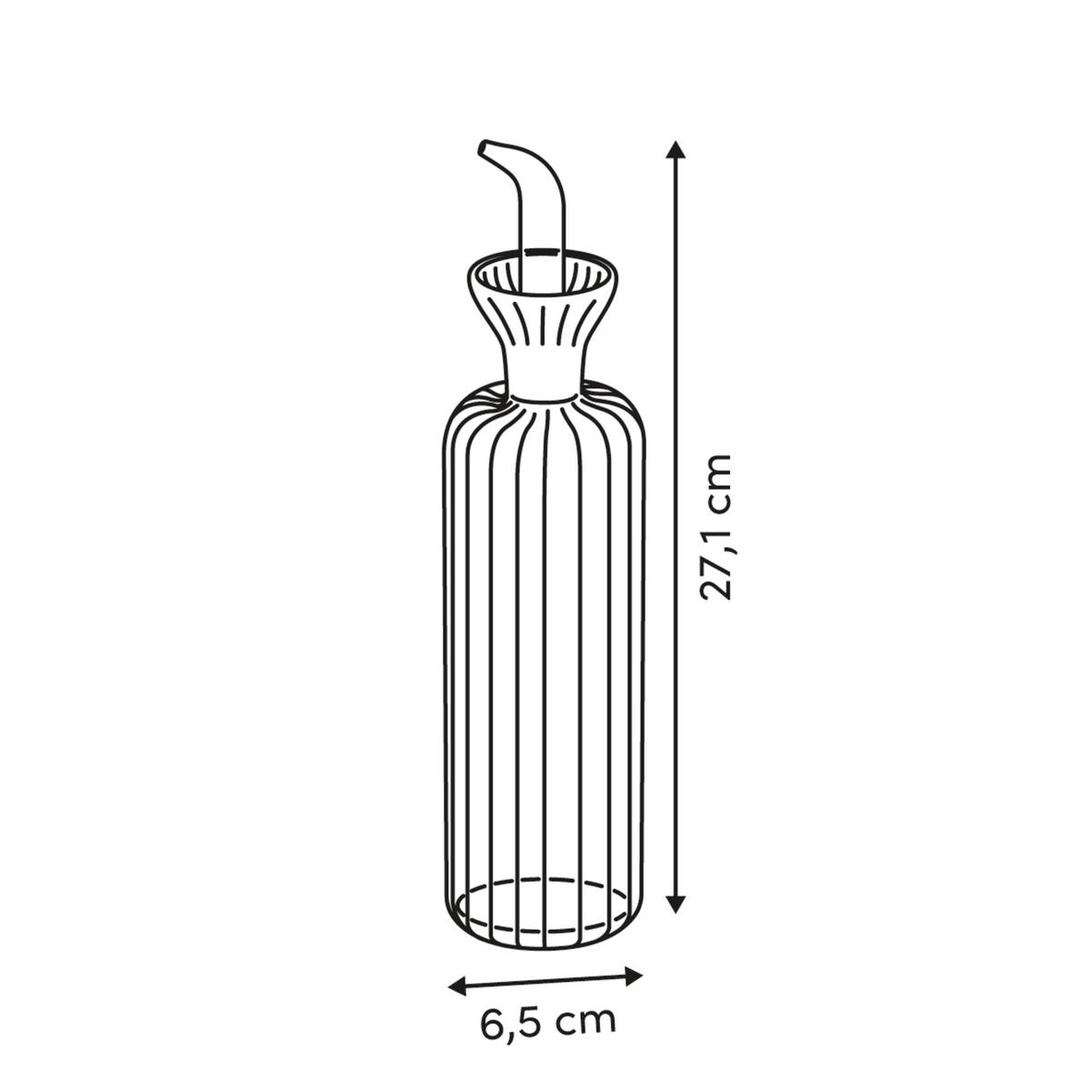 Sticlă ulei/oțet Mira - cca. 0,5L - străveziu, Basics, sticlă (6,5/27,1cm)