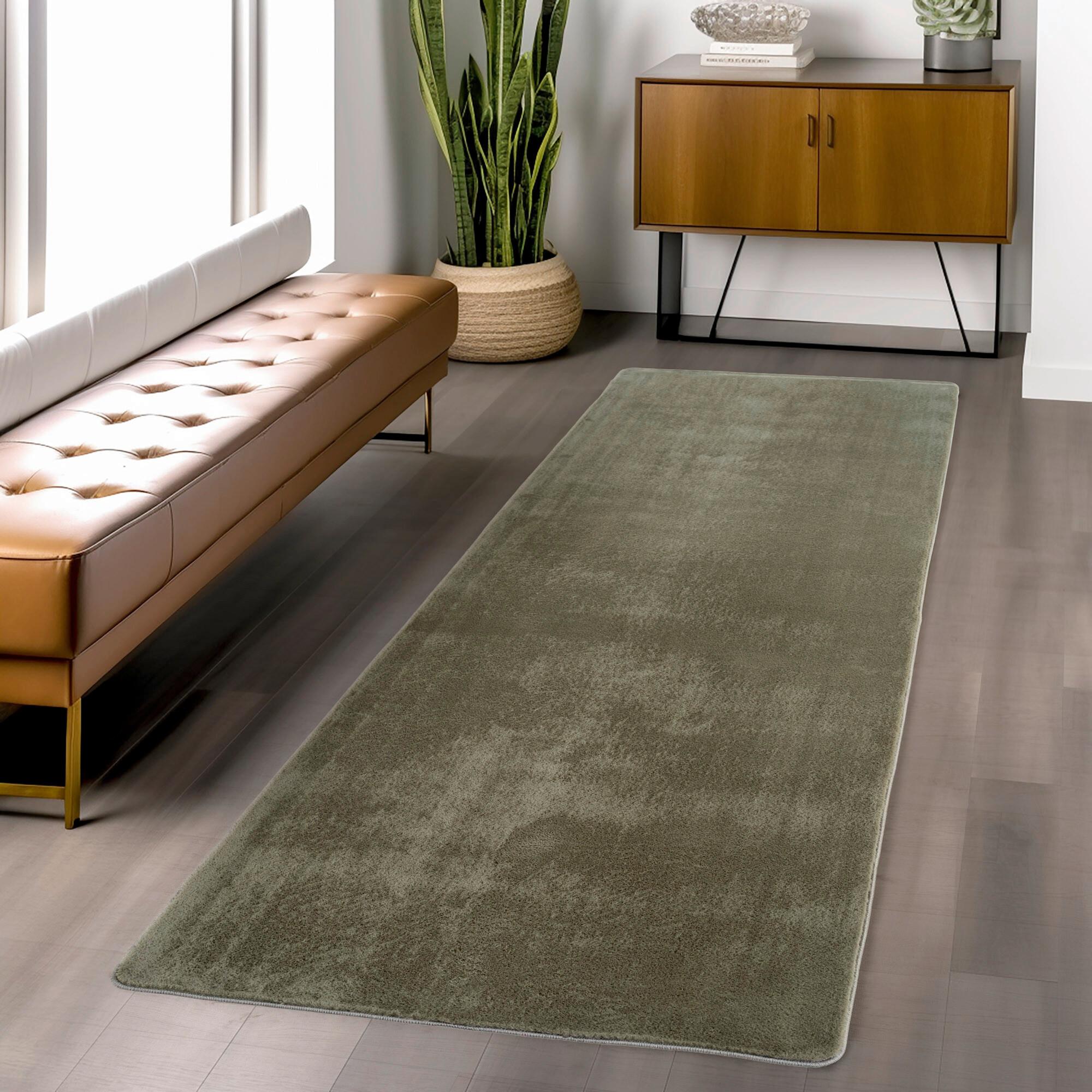 Tekač Joy, Olivno Zelena, 80x250cm - olivno zelena , Design, tekstil (80/250cm)