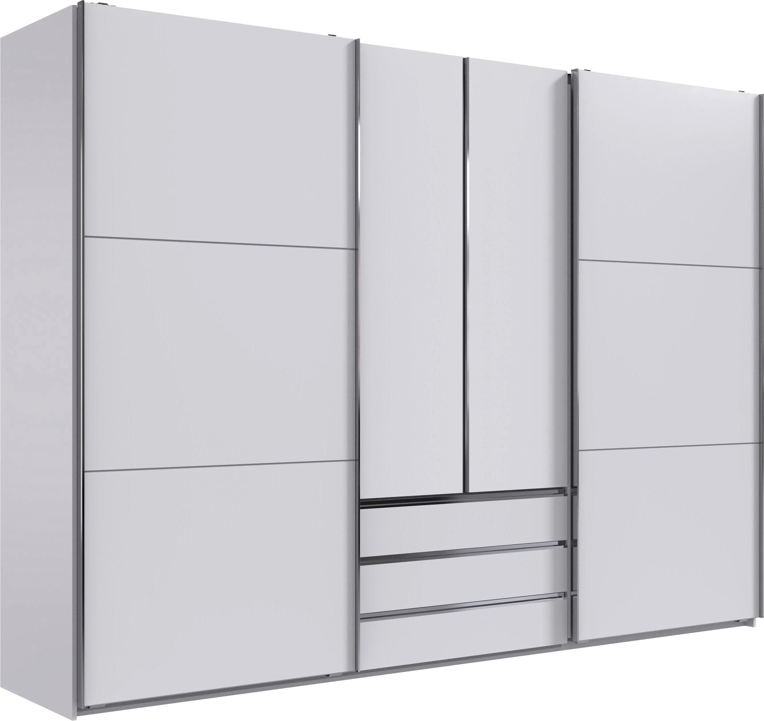 DULAP USI CULISANTE MAGIC 300/216/65 cm alb, culoare lemn stejar