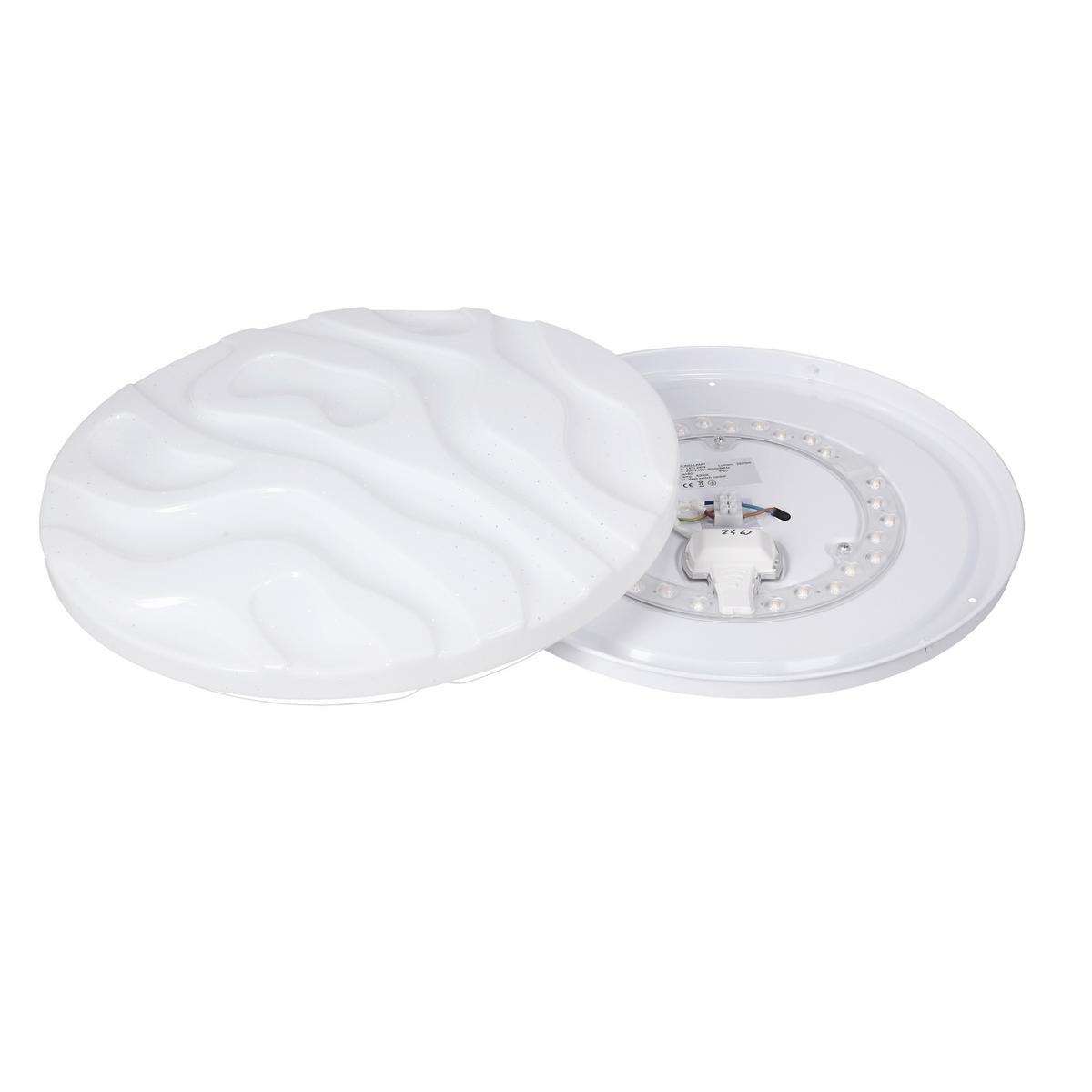 Led Stropna Svjetiljka Nevada - bijela, Konvencionalno, metal/plastika (29/29/6cm)