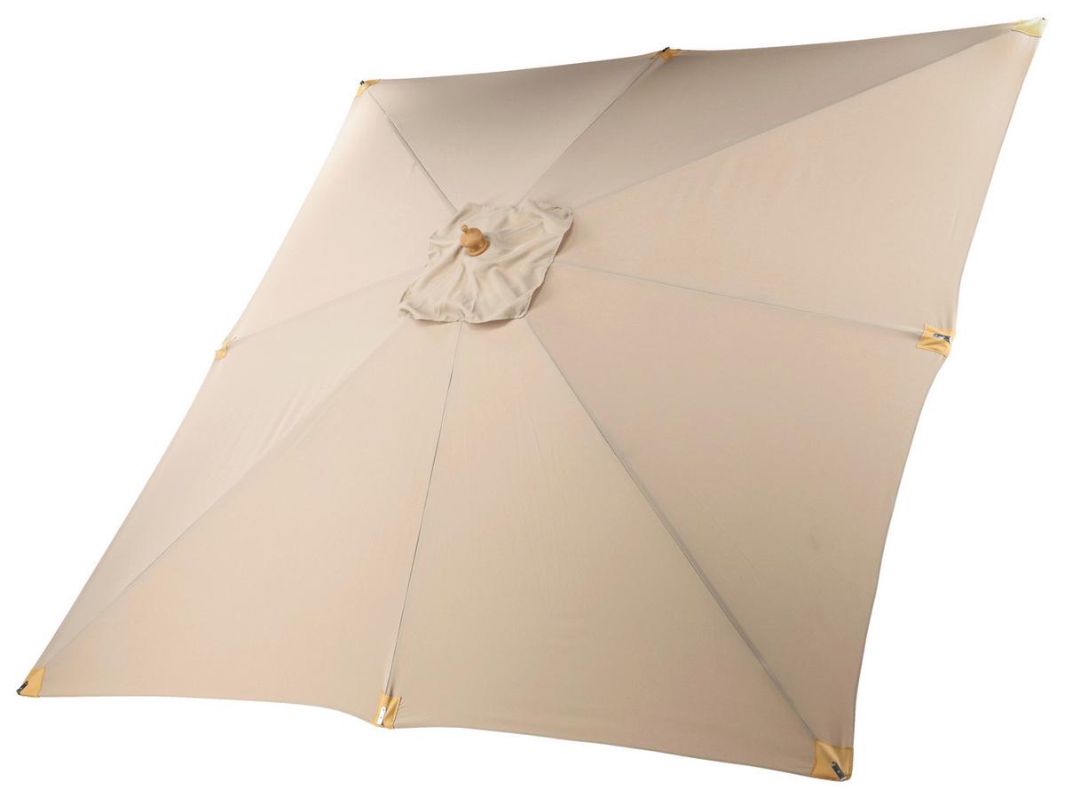 Sonnenschirm Naxos Hellbraun B: ca. 300 cm - Hellbraun, KONVENTIONELL (300/262/300cm) - Gardenson