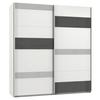 Ormar S Kliznim Vratima Monaco - bijela/siva, Moderno, staklo/drvni materijal (180/210/65cm) - Modern Living