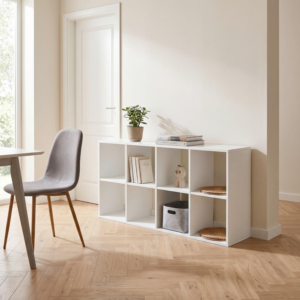 Regal "Pisa" , weiß - Weiß, Basics, Holzwerkstoff (110/56/33cm) - MID.YOU