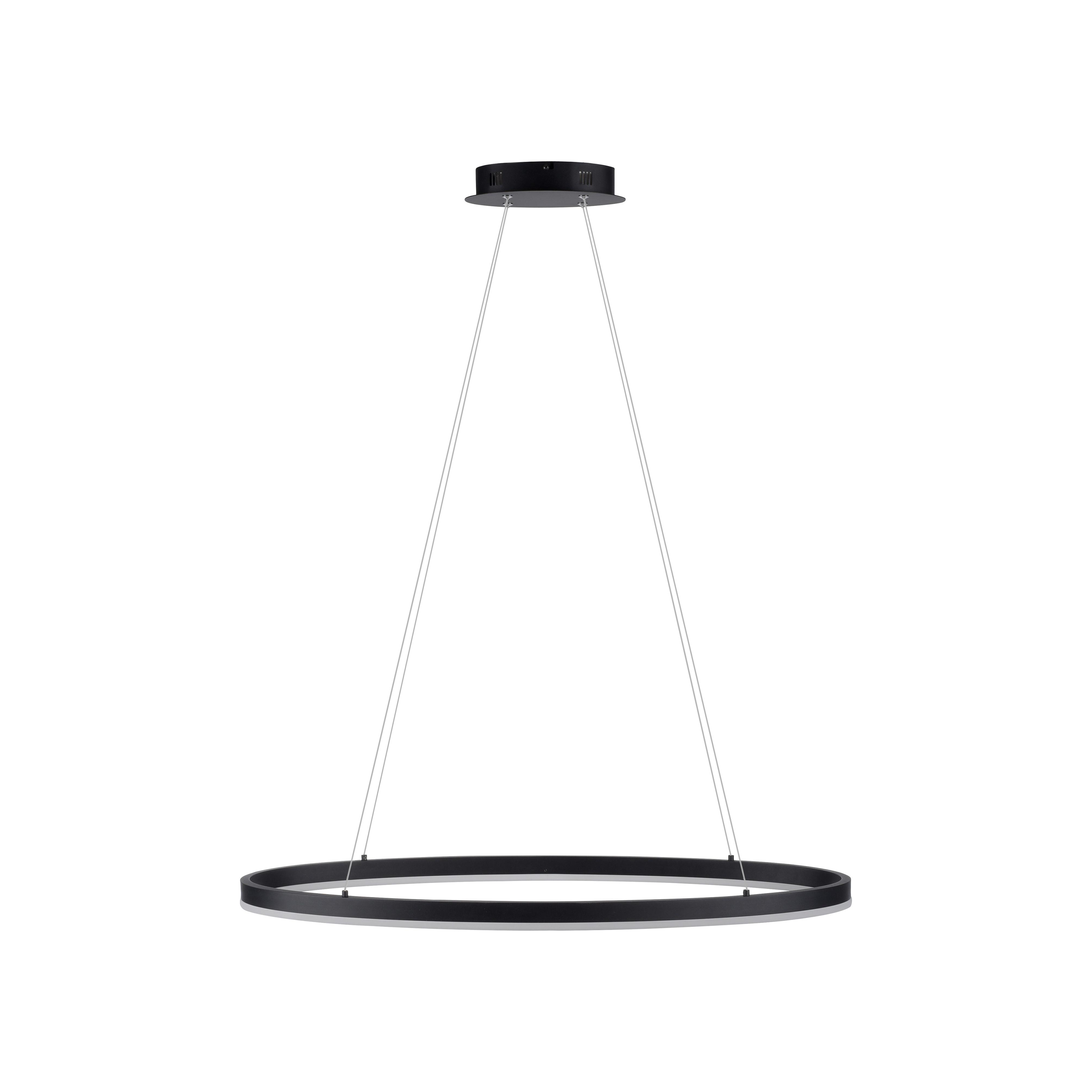 LAMPA WISZĄCA LED 2392-13 TITUS - antracytowy, Design, tworzywo sztuczne/metal (80/39/120cm) - Paul Neuhaus