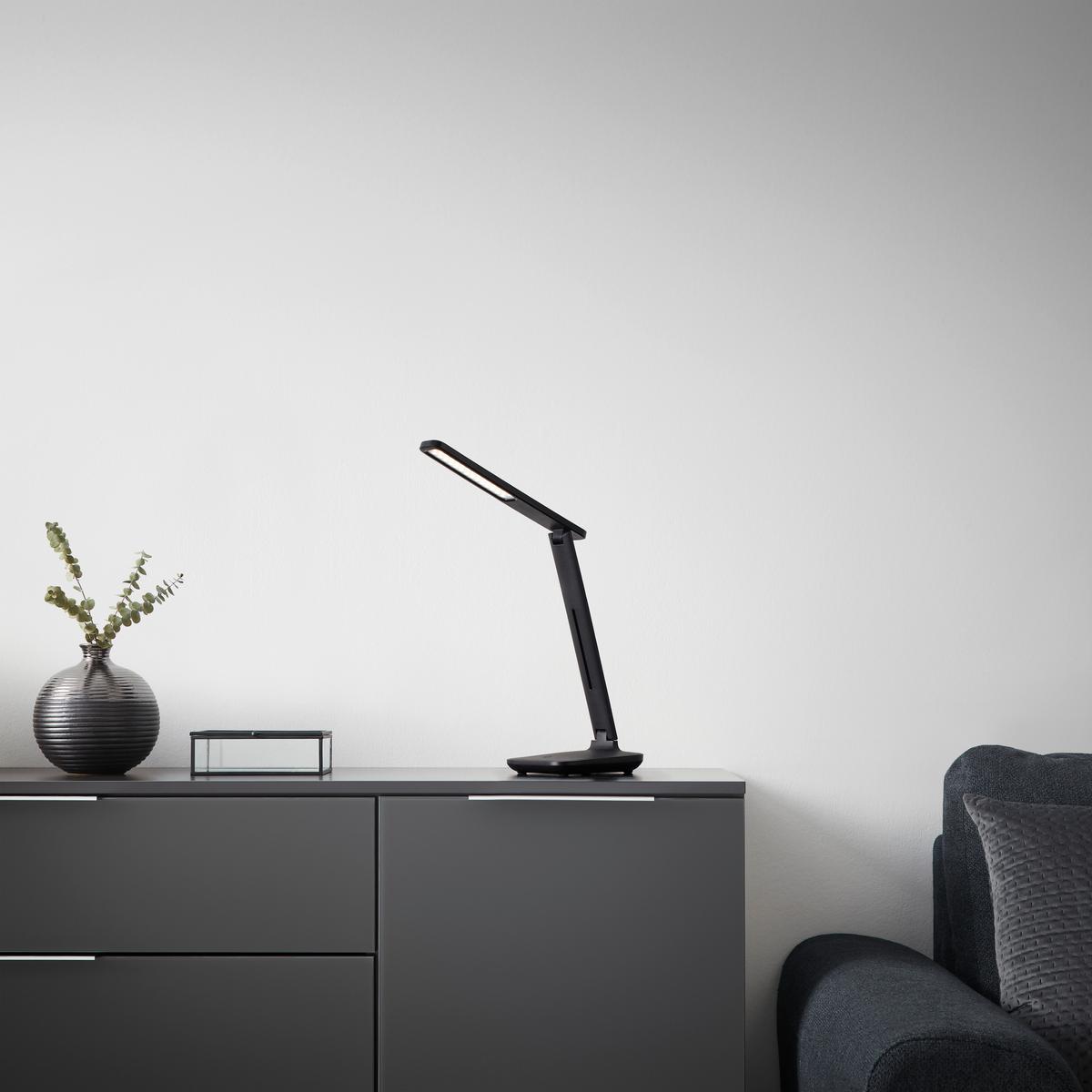 Schreibtischleuchte Denise max. 6 Watt - Schwarz, Lifestyle, Kunststoff (35cm) - Modern Living