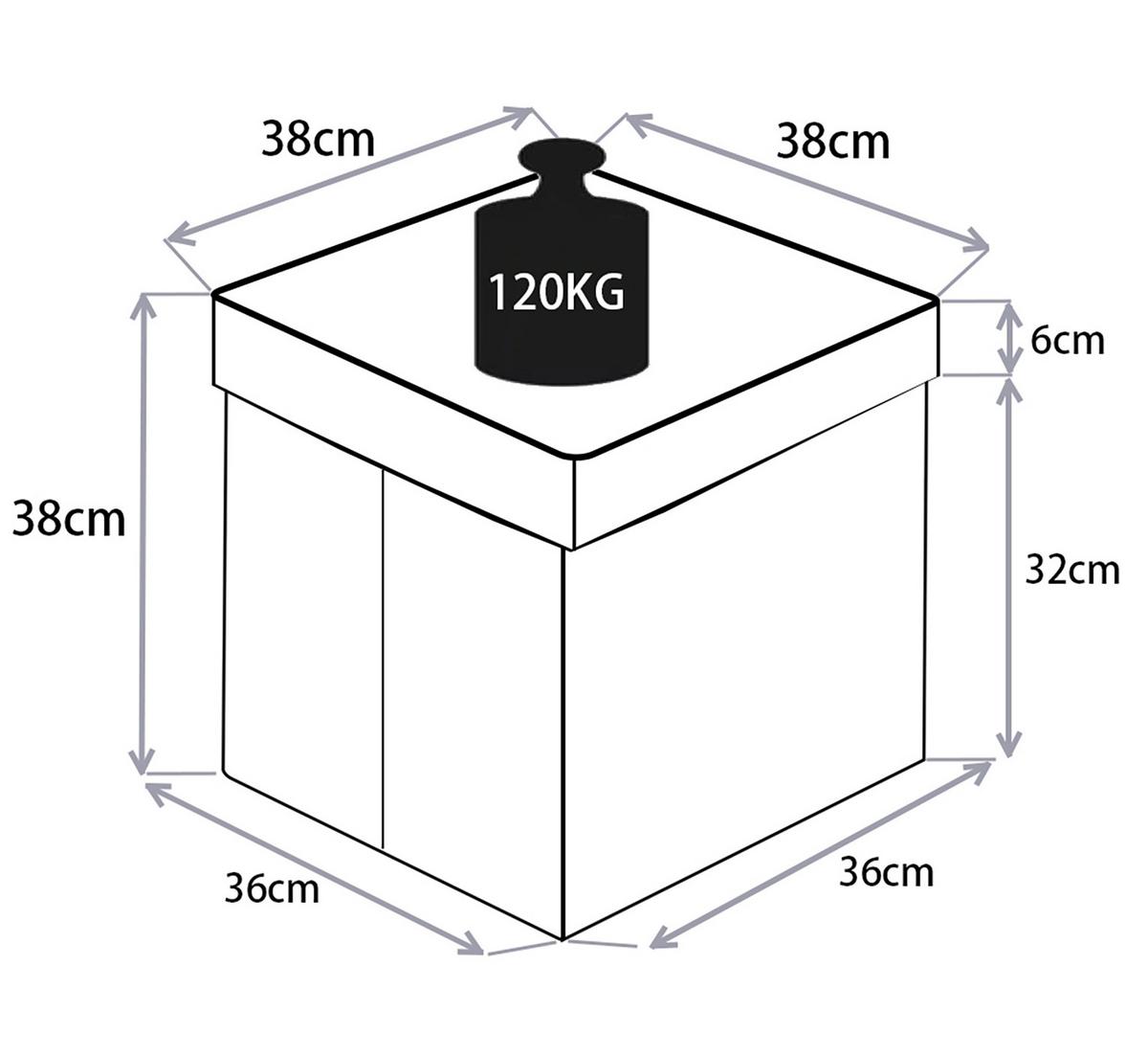 Zaboj Za Sedenje Boxas, Antracit - antracit, Basics, umetna masa/leseni material (38/38/38cm) - MID.YOU