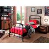 Kinder-/Juniorbett New York ca. 90x200 cm Schwarz - Schwarz, ROMANTIK / LANDHAUS, Metall (90/200cm) - MID.YOU