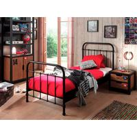 Kinder-/Juniorbett New York ca. 90x200 cm Schwarz - Schwarz, ROMANTIK / LANDHAUS, Metall (90/200cm) - Vipack