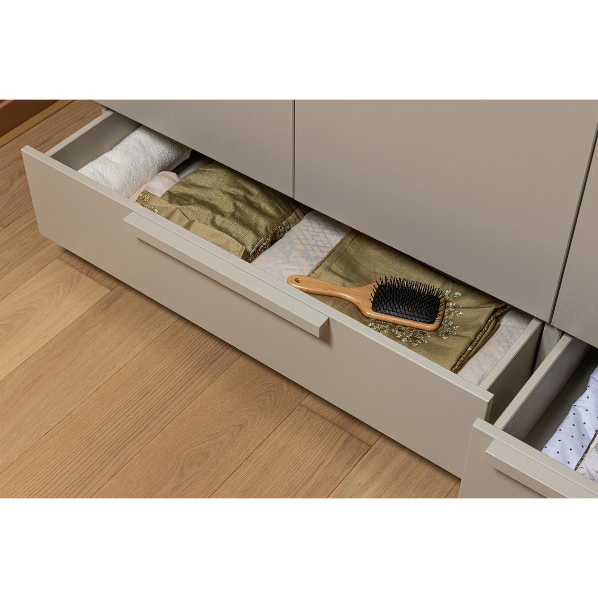 Garderobenschrank Pure Hellgrau - Hellgrau, Design, Holz (142/215/60cm) - Livetastic