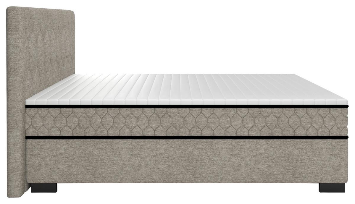 Postelja Z Vzmetnico Maya, Bež, 160x200 - črna/bež, Konvencionalno, umetna masa/tekstil (160/200cm) - Mömax