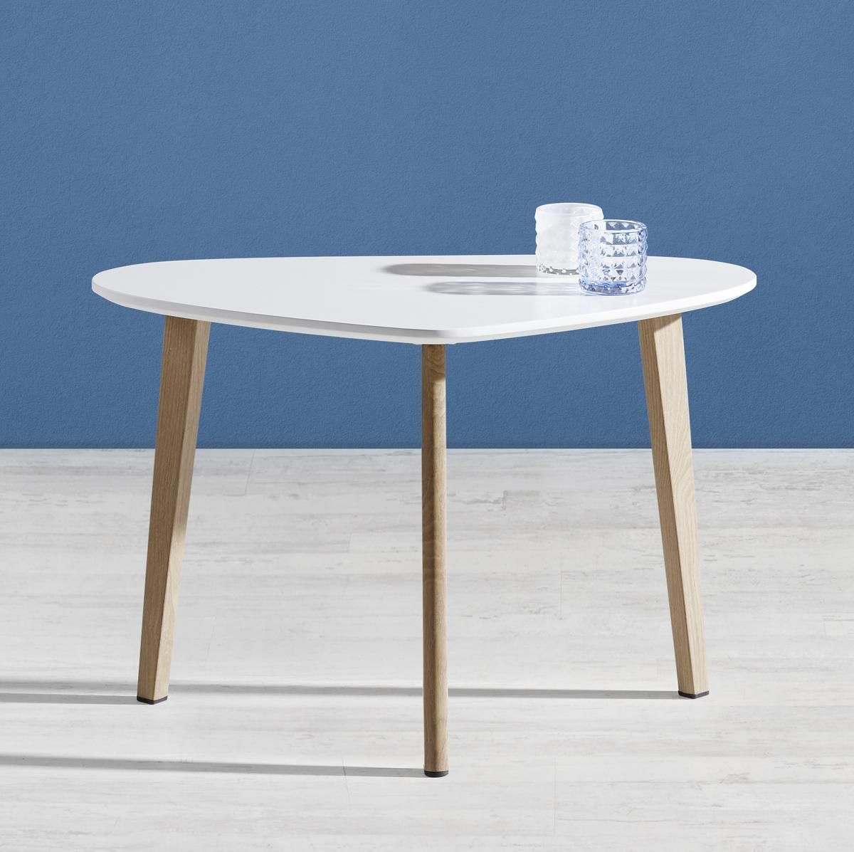 Couchtisch Kimi Weiß Buche MDF - Buchefarben/Weiß, MODERN, Holz/Metall (70/40/46,5cm) - Bessagi Home