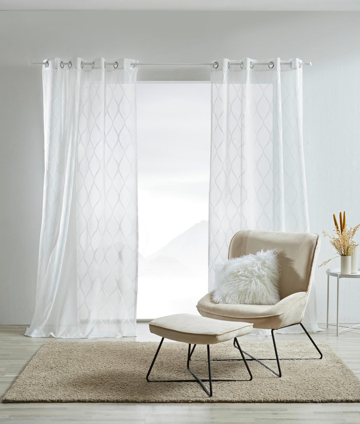 ZASŁONA NA PRZELOTKACH GAMMA - biały, Design, tkanina (140/245cm) - Esposa