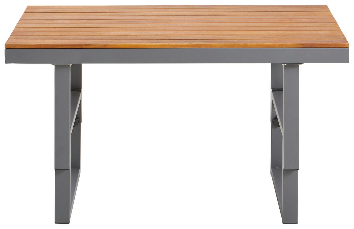 KOMPLET MEBLI TARASOWYCH PARIS - kolor drewna tekowego/szary, Modern, metal/drewno (110/45-63/48cm) - Ambia Garden