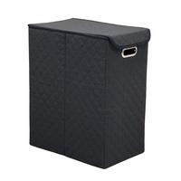 Coș de rufe Oxford I - negru, Modern, carton/metal (25/40/50cm) - Mömax