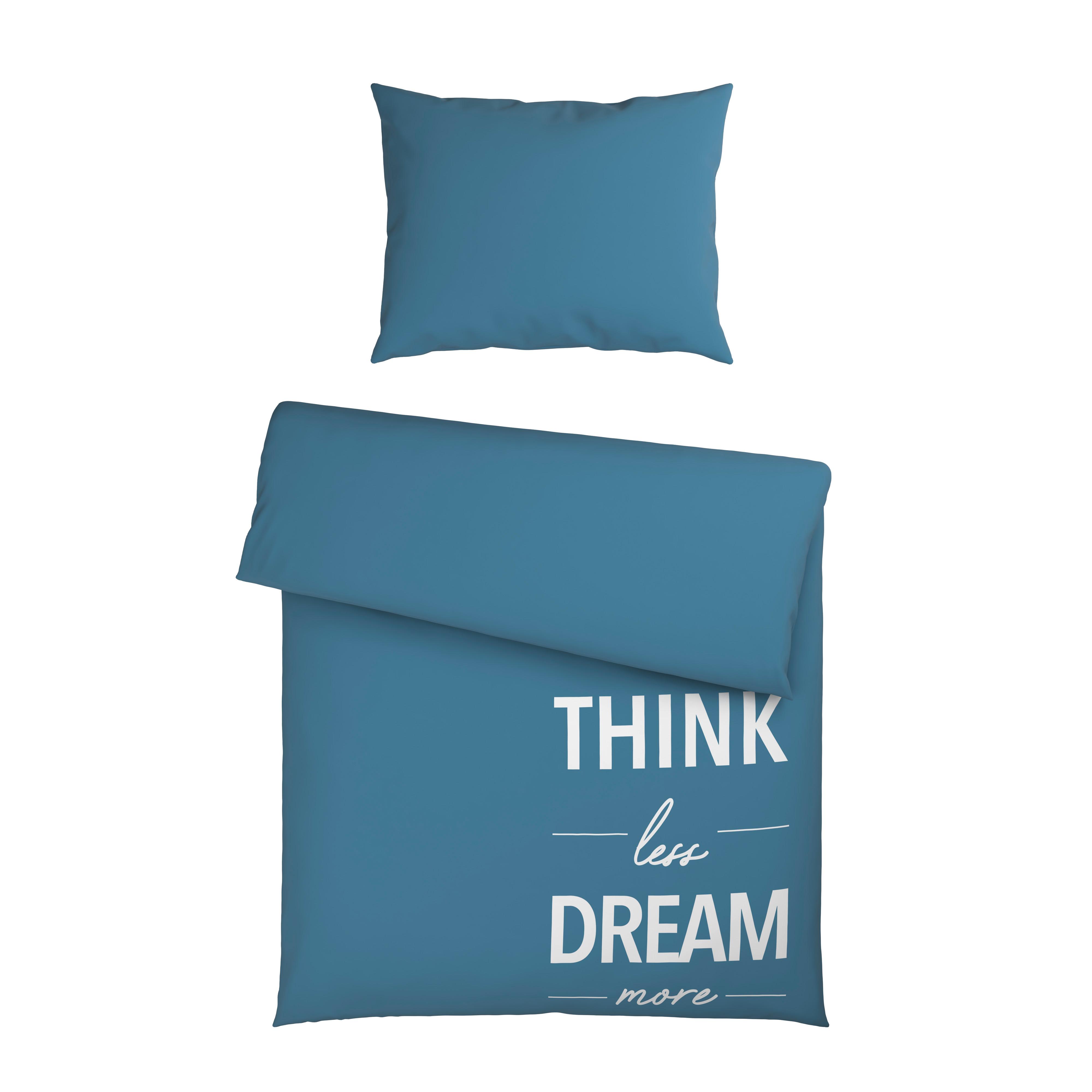 Ágyneműhuzat-garnitúra Think - kék, textil (140/200cm) - Mömax