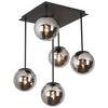 TAKLAMPA LIP - kromfärg/svart, Modern, metall/glas (41/41/61cm) - Mömax