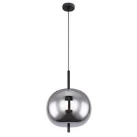 Hängeleuchte Jeanette in Schwarz max. 60 Watt - Schwarz, Modern, Glas/Metall (30/120cm) - Premium Living