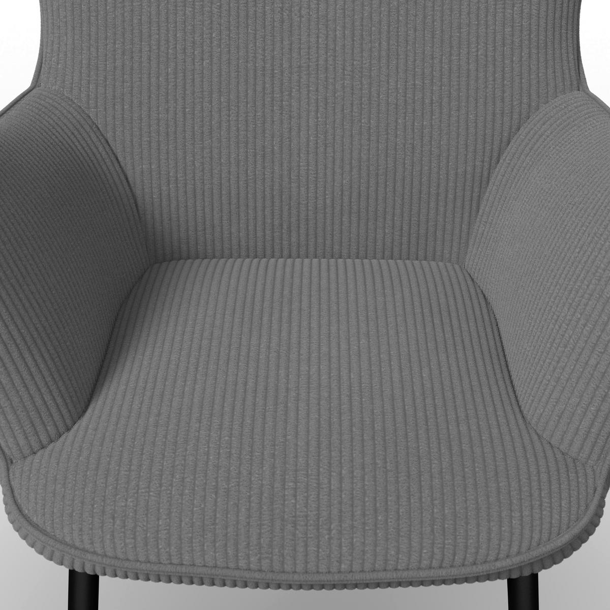 SCAUN DE RELAXARE AURORA - negru/gri, Modern, lemn/metal (68/98/74cm) - Bessagi Home