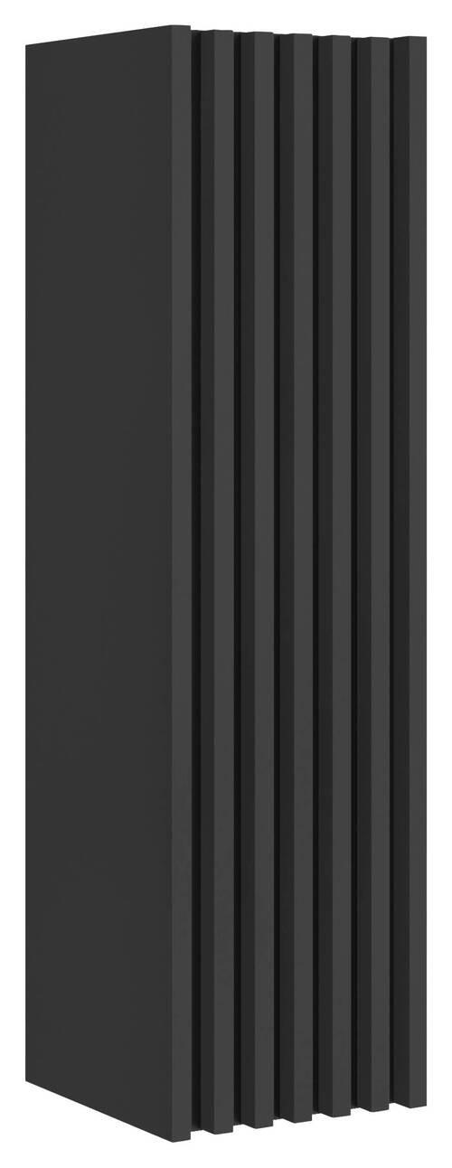 Viseča Srednje Visoka Omara Nero, Črna - črna, Moderno, leseni material (35/125/36cm) - MID.YOU