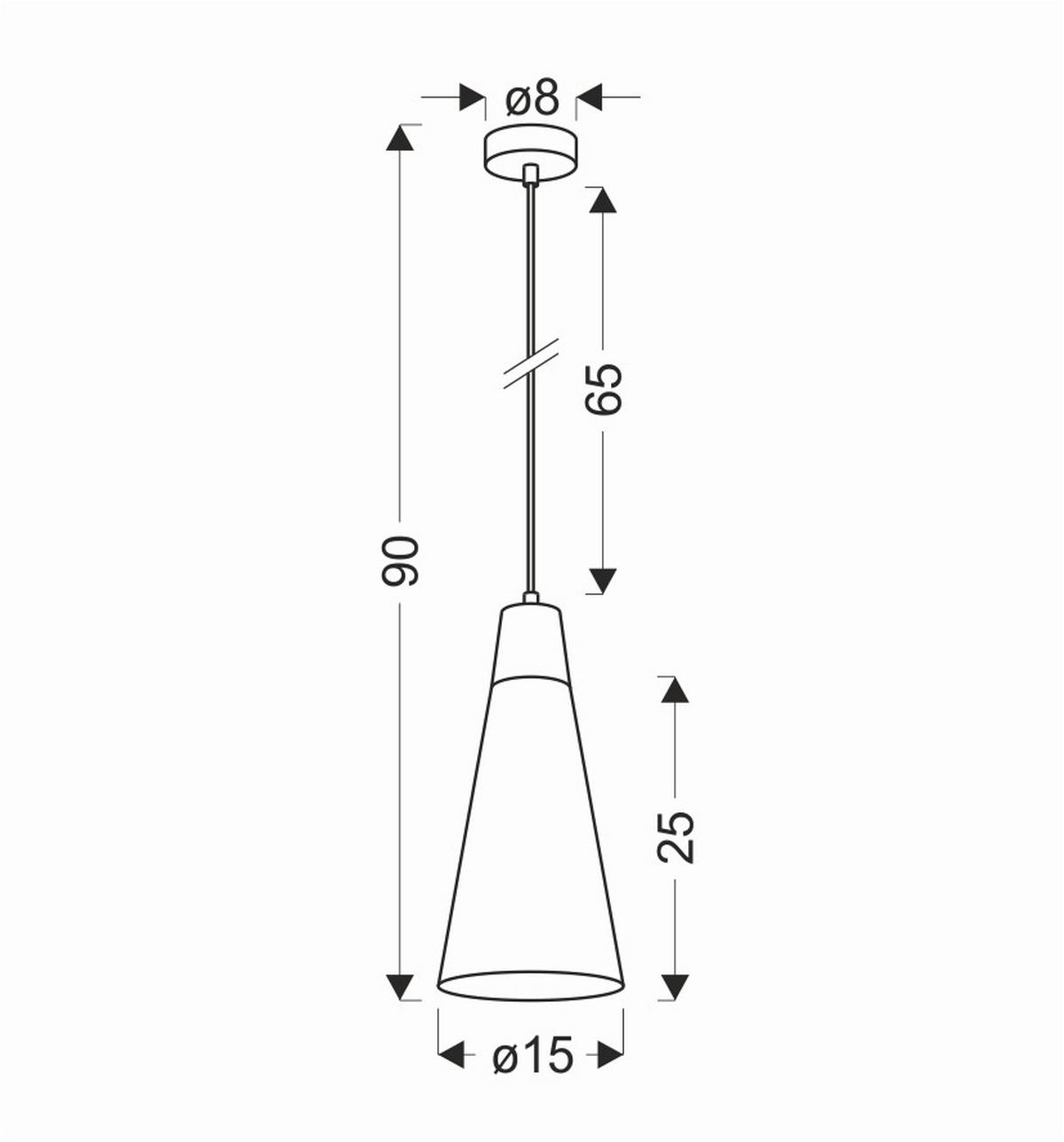 Viseća Svjetiljka Faro - crna/svijetlo plava, Trend, metal (15/15/90cm)
