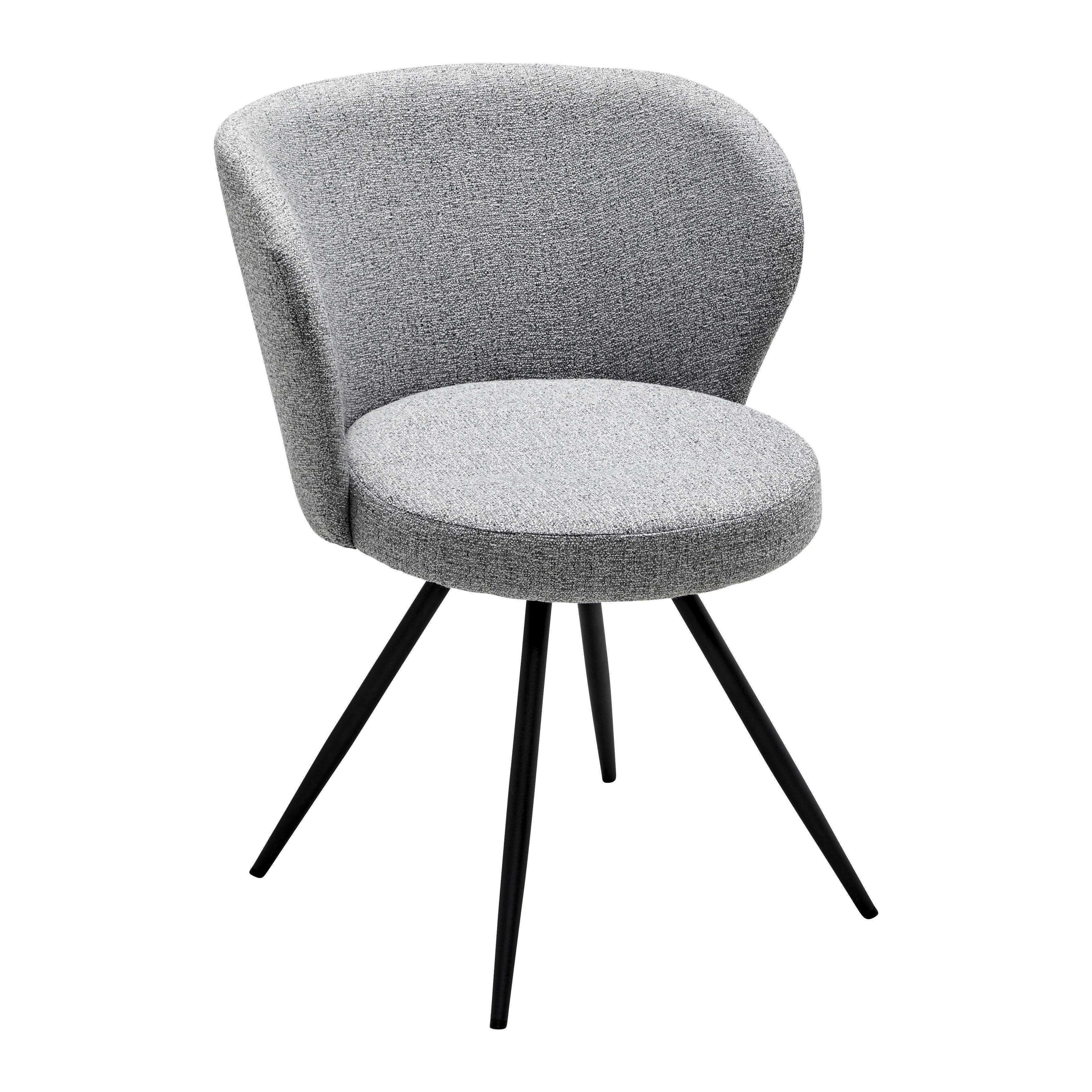 KRZESŁO CARLINA - jasnoszary/czarny, Modern, metal/drewno (60/79/59cm) - Bessagi Home