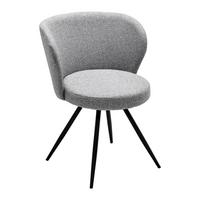 KRZESŁO CARLINA - jasnoszary/czarny, Modern, metal/drewno (60/79/59cm) - Bessagi Home