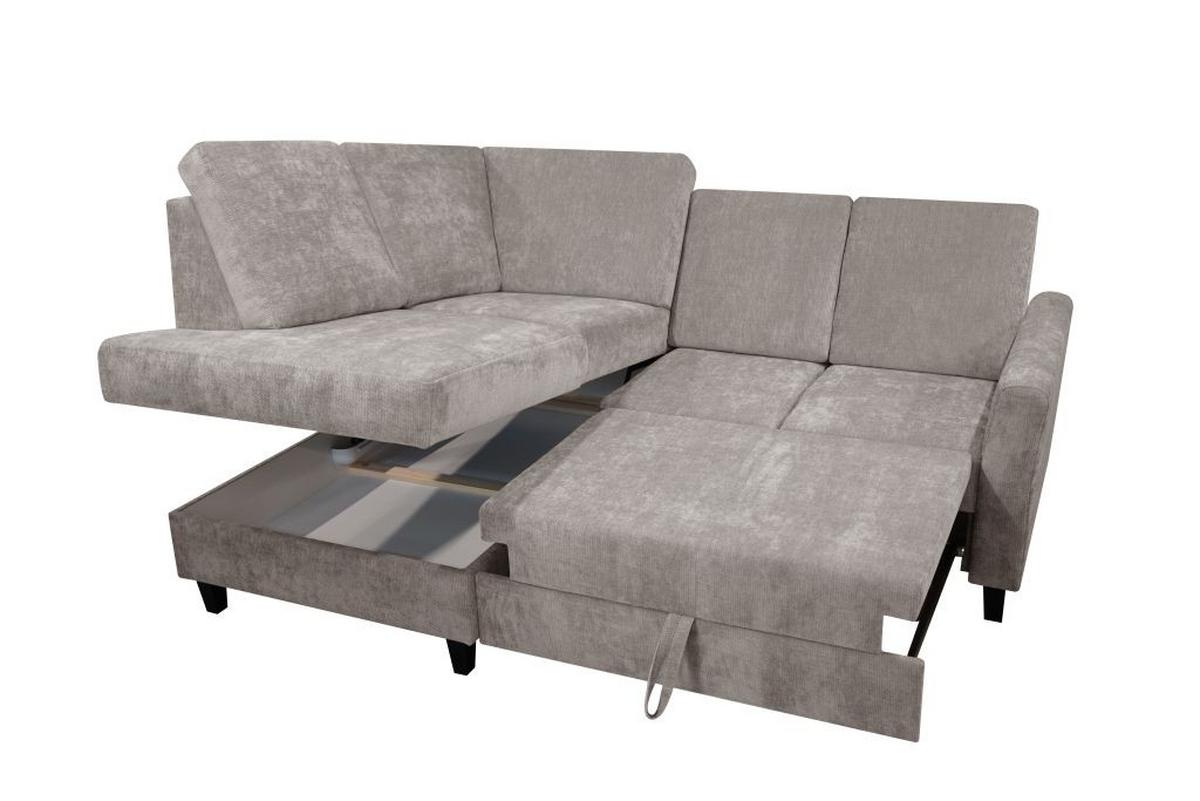Kutna Garnitura Alton - crna/taupe, Konvencionalno, drvo/tekstil (166/91/211cm) - Modern Living