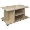 Klubska Miza Findula, Hrast, 80x40 - medeni hrast, Moderno, umetna masa/leseni material (80/40/40cm) - MID.YOU