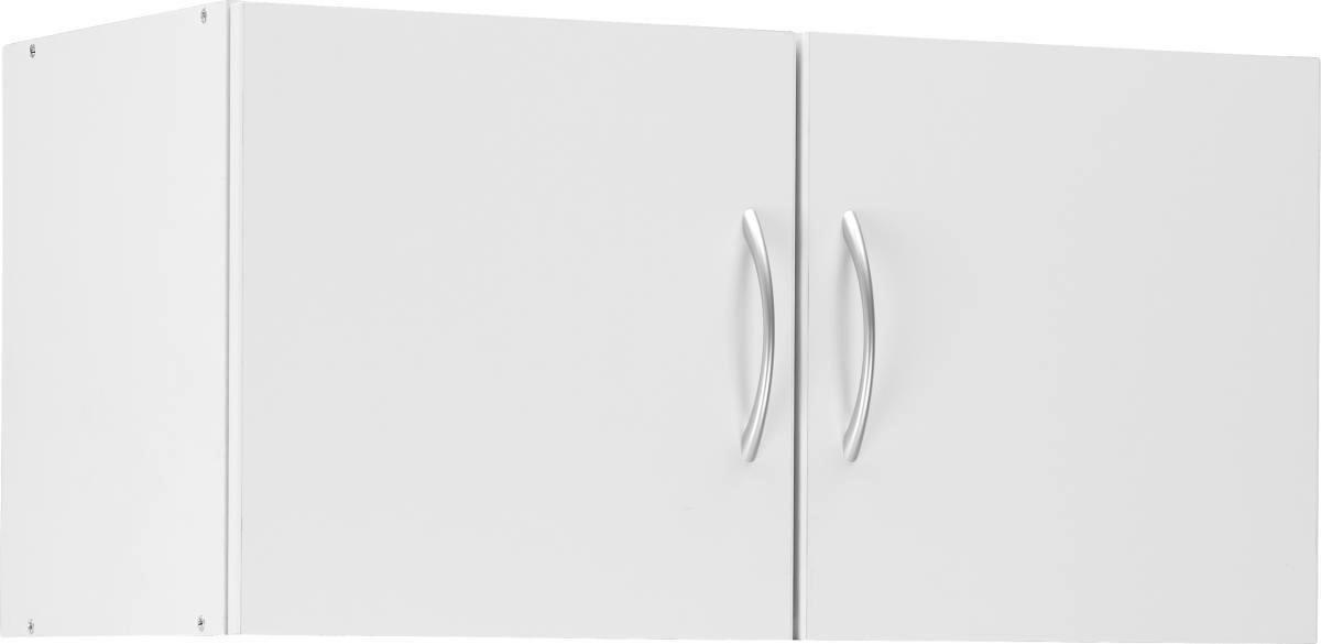 Aufsatzschrank in Weiss - Weiss/Alufarben, Konventionell, Holzwerkstoff/Kunststoff (80/40/40cm) - Mömax