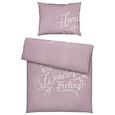 Bettwäsche Home Letters Rosa ca.140x200cm - Rosa, KONVENTIONELL, Textil (140/200cm) - Mömax modern living Bettwäsche Home Letters Rosa ca.140x200cm - Rosa, KONVENTIONELL, Textil (140/200cm) - Mömax modern living