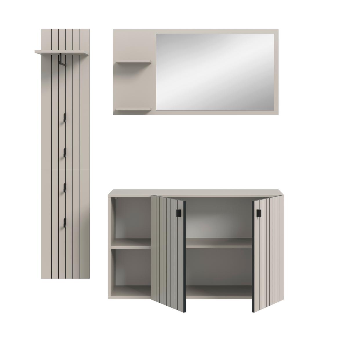 Predsoba Station, Kašmir, 3-Delna - kašmir, Design, leseni material (152/192/37cm) - MID.YOU