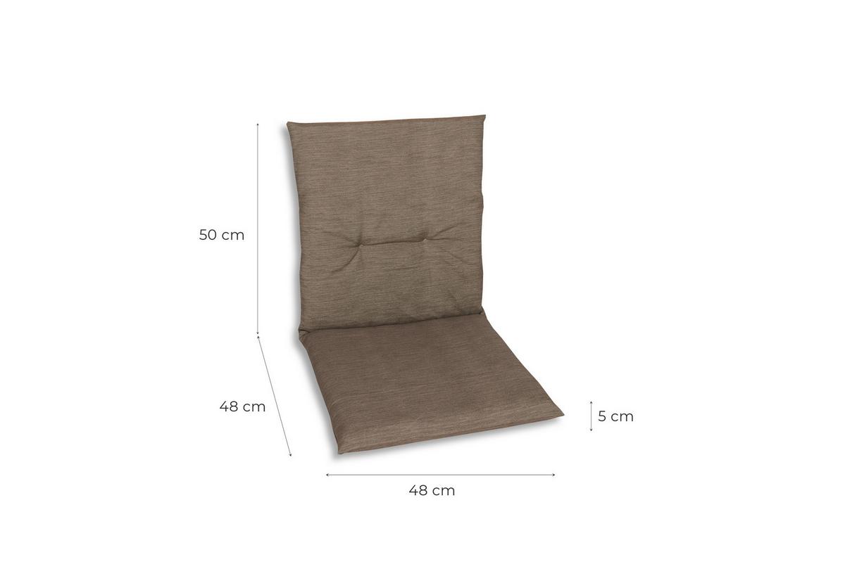 Sesselauflagenset 6-Teilig Taupe - Taupe, Basics, Textil (48/5/98cm)
