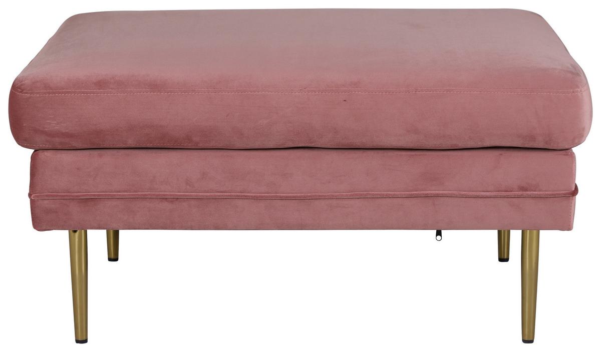 HOCKER BOOM - Pink/Goldfarben, Design, Kunststoff/Textil (90/49/70cm) - Livetastic