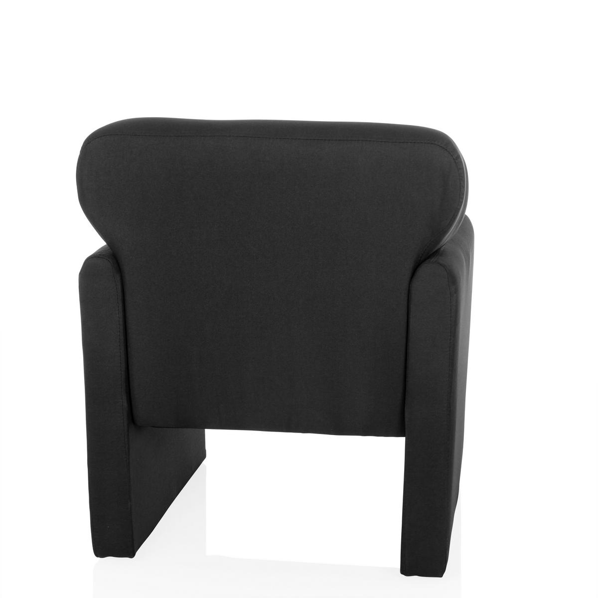 Naslanjač Caripito, Črna - črna, Moderno, tekstil (66/77/74cm) - MID.YOU