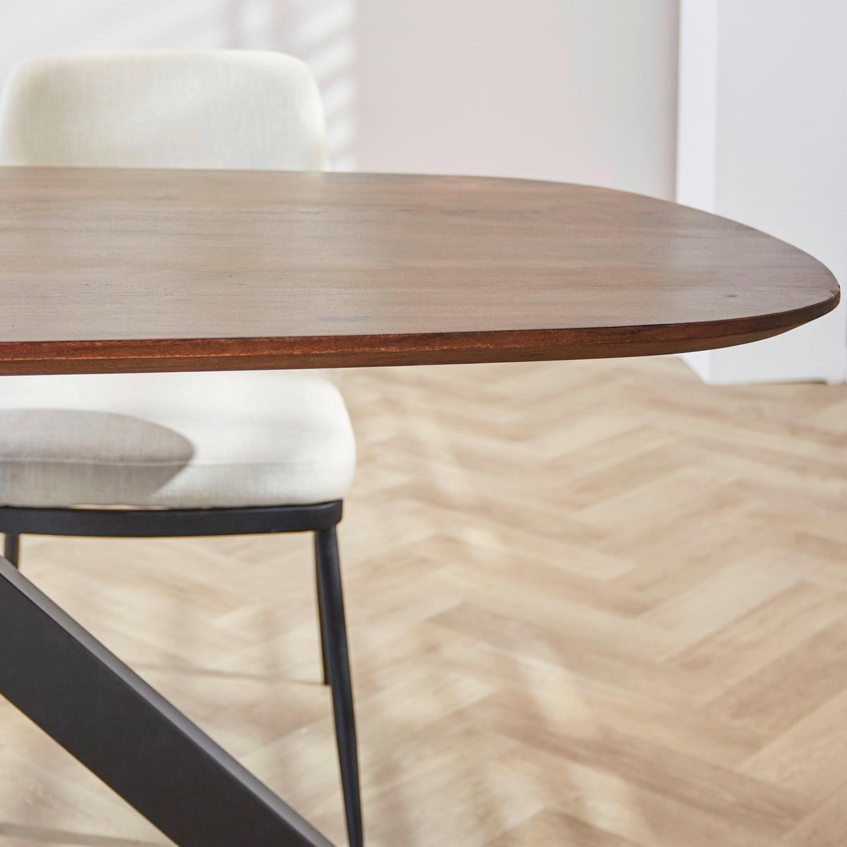 ESSTISCH DOKKUM - Schwarz/Braun, Design, Holz/Metall (180/100/76cm) - MID.YOU