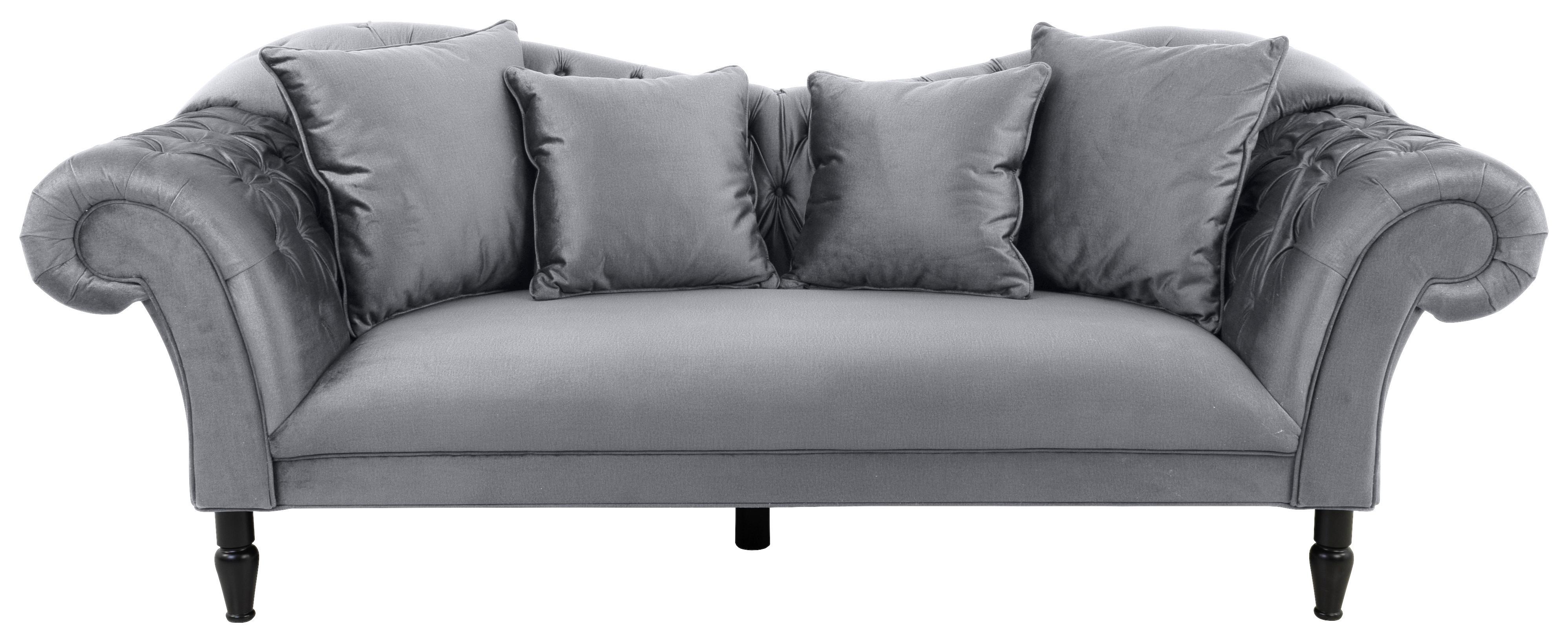 CANAPEA CU 3 LOCURI CUPIDO - gri, Design, textil (242/91/104cm) - Mömax