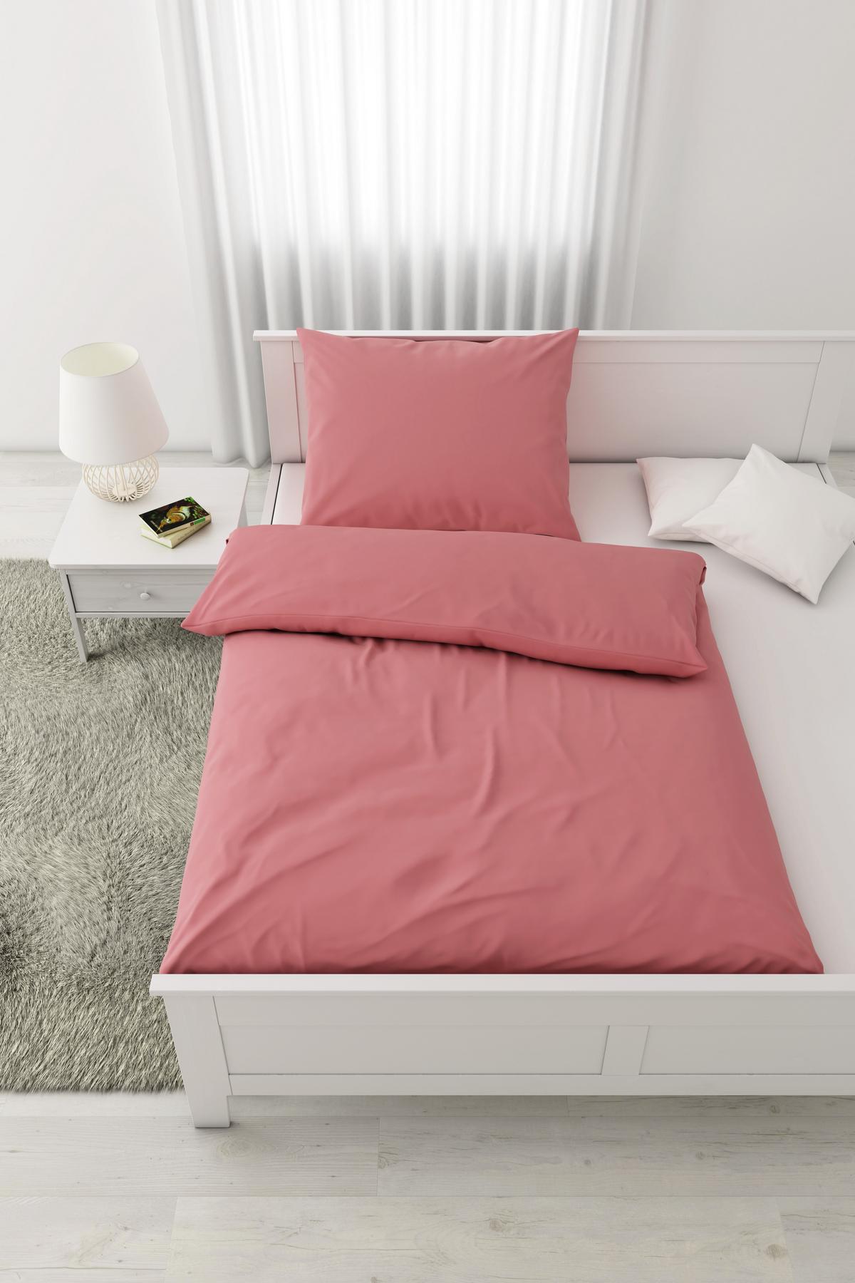 Bettwäsche Magda in Orange ca. 160x200cm - Orange, Konventionell, Textil (160/210cm) - Zandiara