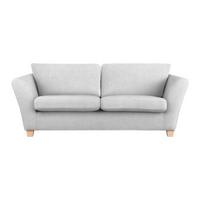 3-Sitzer-Sofa Devado Silberfarben - Silberfarben/Naturfarben, Holz/Textil (216/70-85/95cm) - Mömax