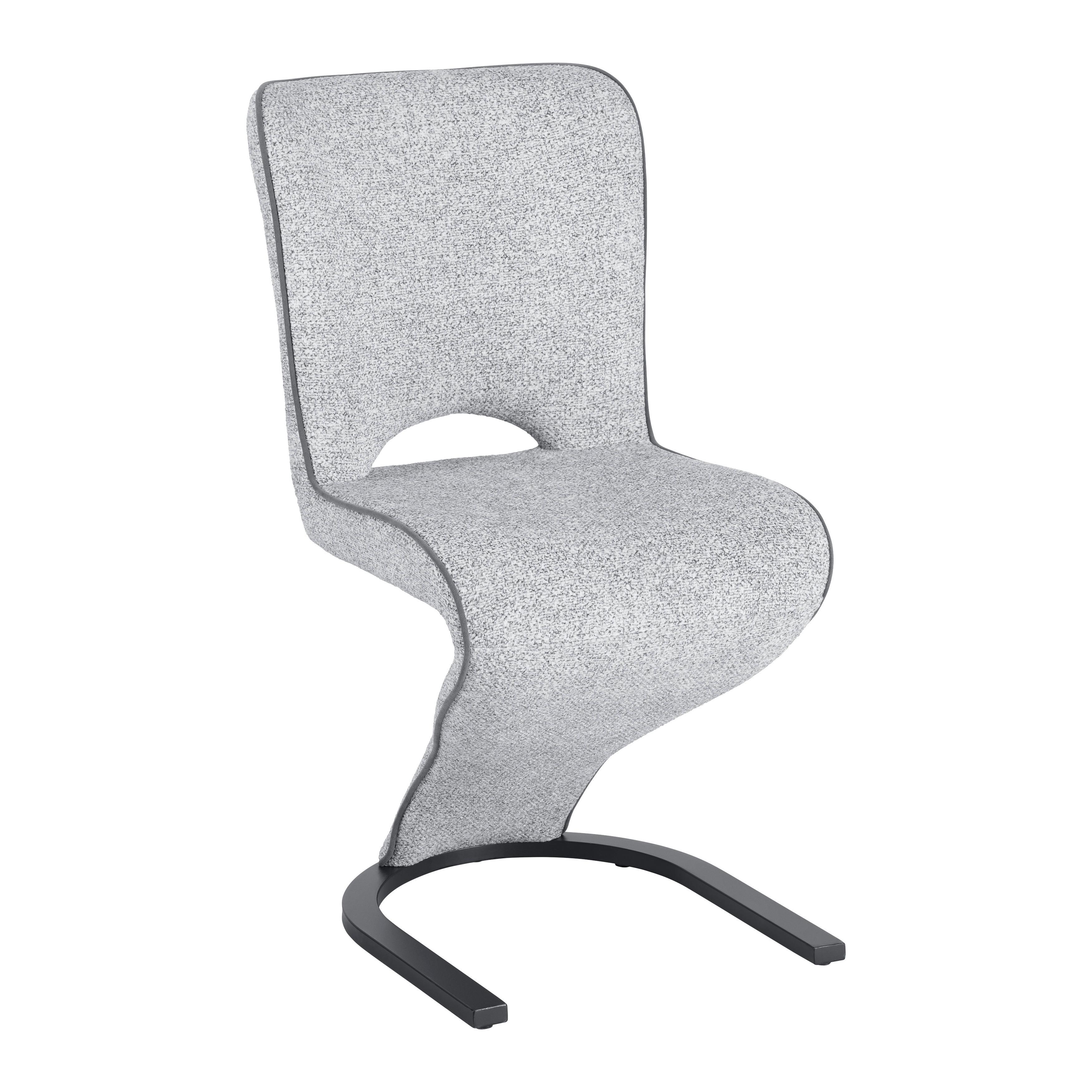 SCHWINGSTUHL GLORIA - Schwarz/Grau, MODERN, Holz/Textil (47,5/85,5/63cm) - Mömax