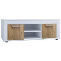 LOWBOARD USILO - Honigeiche/Weiss, Design, Holzwerkstoff/Kunststoff (102/37/45cm) - MID.YOU