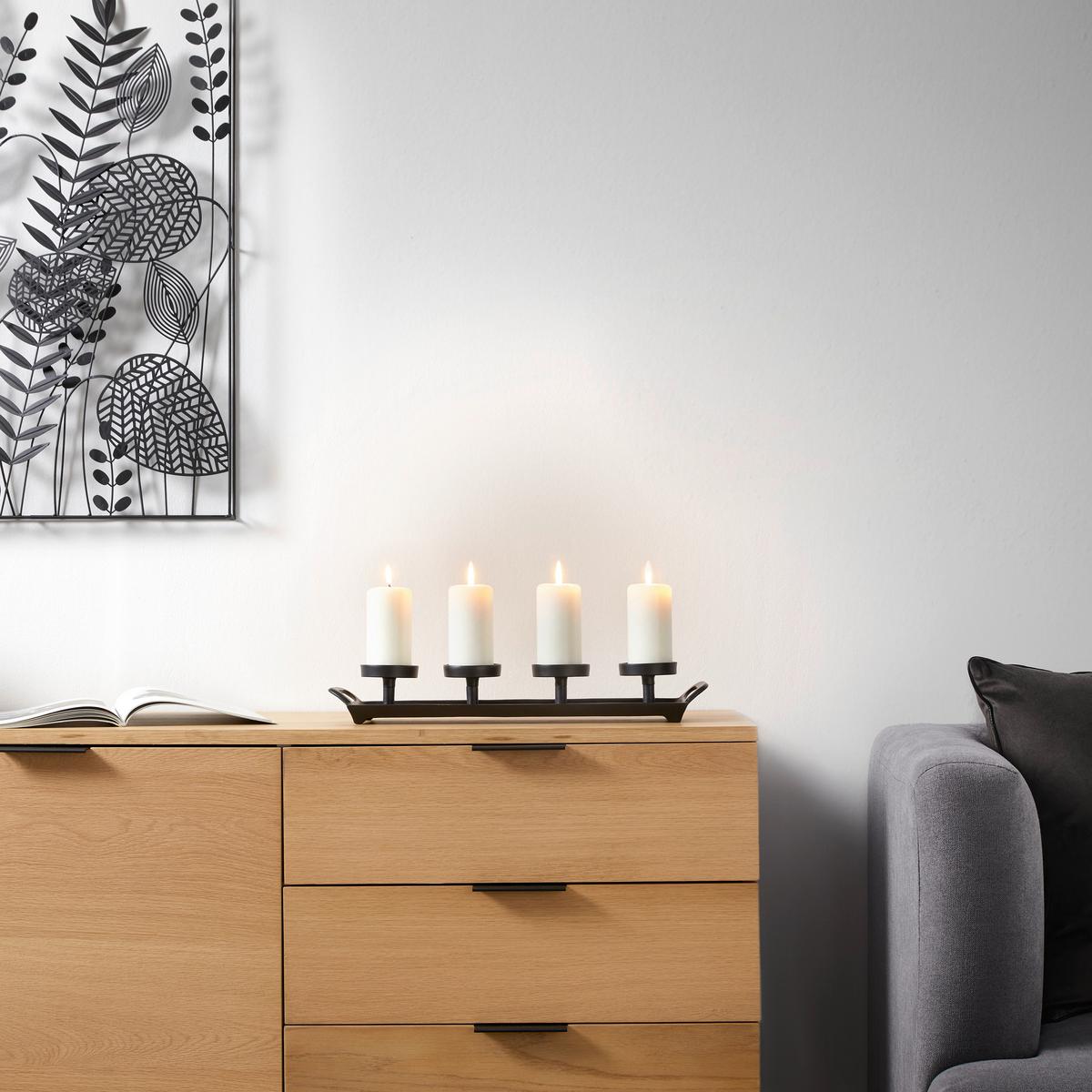 ŚWIECZNIK AIGNA - Modern, metal (50/13/8cm)