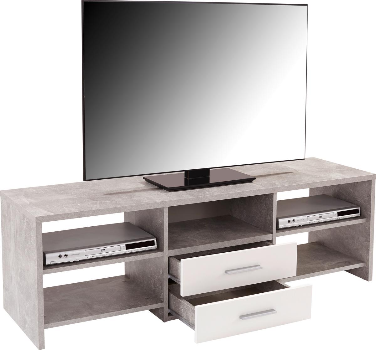 Mizica Za Hi-fi Naprave Tico, Siva, Bela - siva/črna, Moderno, kovina/umetna masa (150/45/40cm) - Mömax