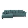 Kutna Garnitura Mendoza - boje petroleja/crna, Design, tekstil/drvo (197/309cm) - Modern Living