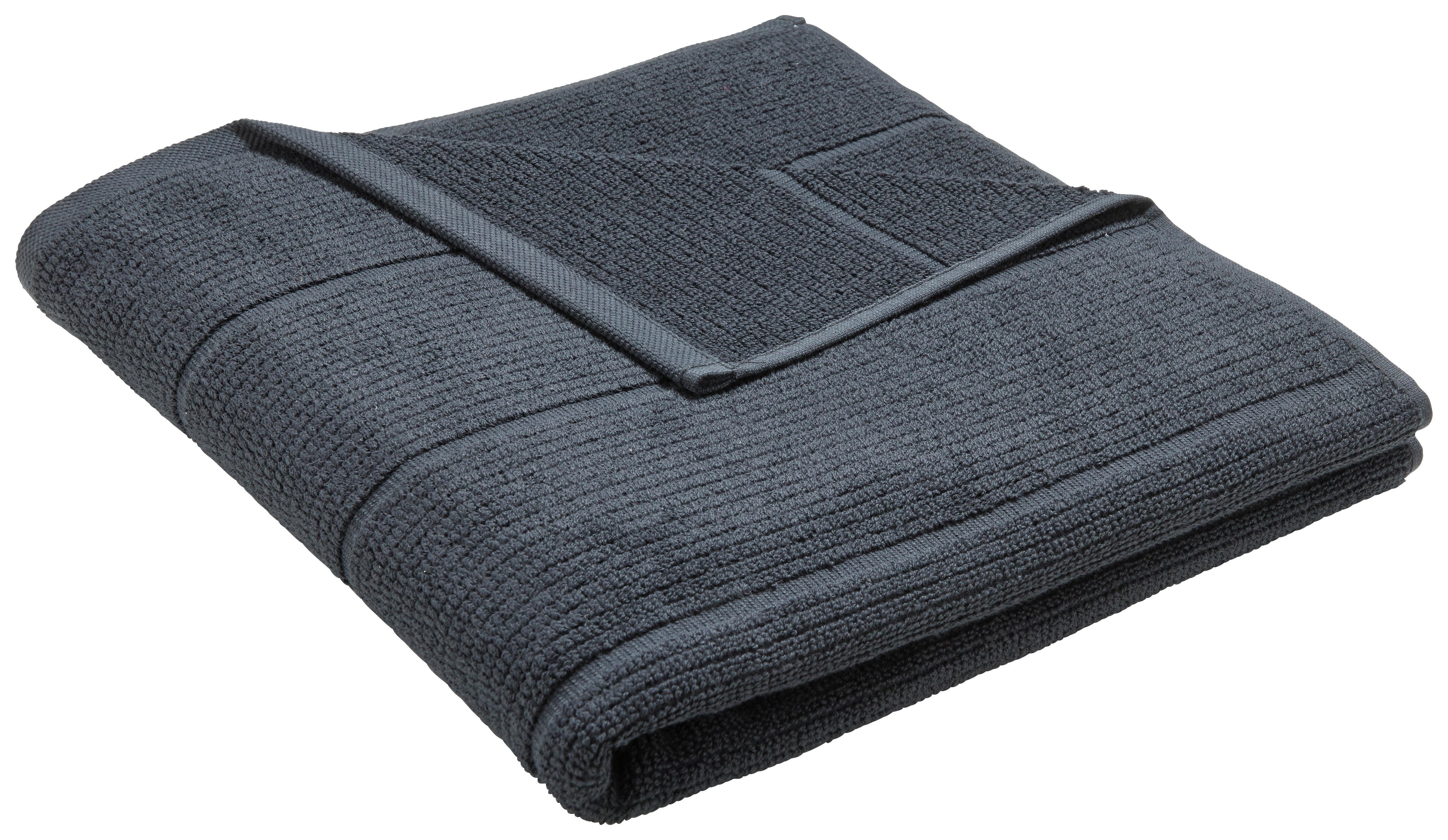 Duschtuch Anna in Schwarz ca. 70x140cm - Schwarz, Textil (70/140cm) - Modern Living