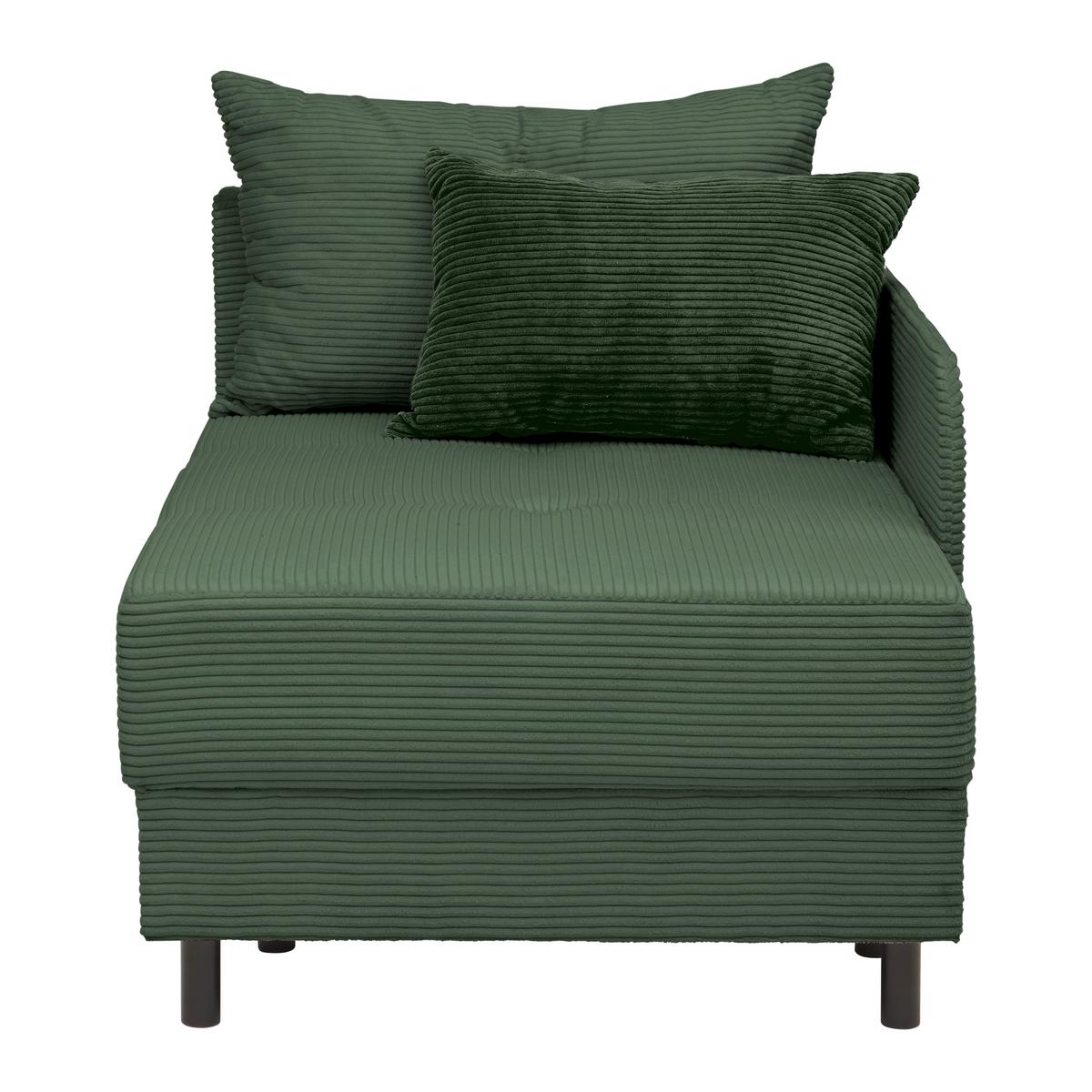 Liege Nova Olivgrün - Schwarz/Olivgrün, MODERN, Holz/Textil (85/62/145cm) - Based