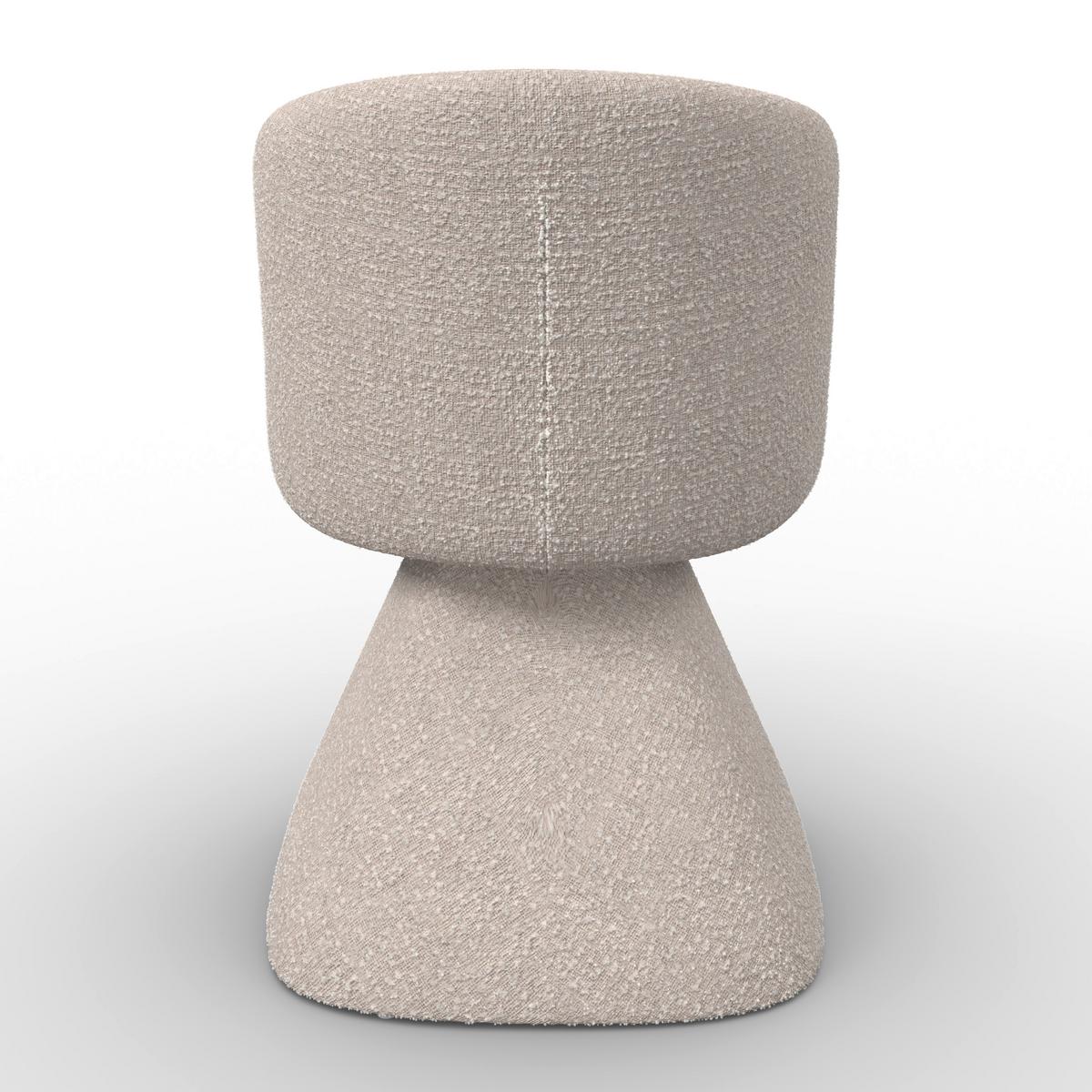 Armlehnstuhl Maylea Creme Webstoff Gepolstert - Creme, MODERN, Holz/Textil (61/60,5/81cm) - Bessagi Home
