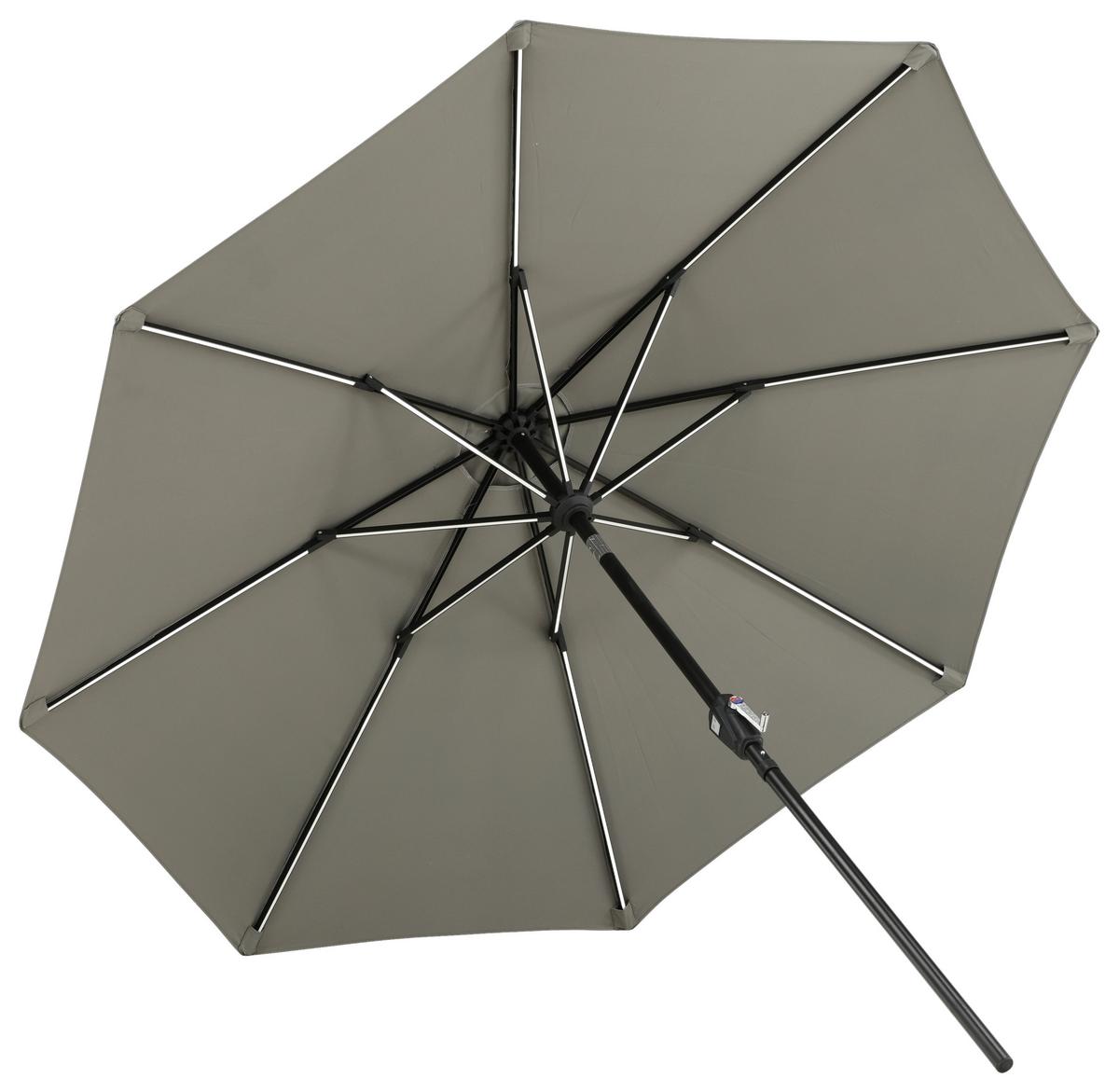 SONNENSCHIRM SABAL - Schwarz/Grau, KONVENTIONELL (270/241/270cm) - Gardenson
